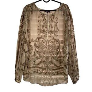 Hale Bob Silk Tunic Blouse M